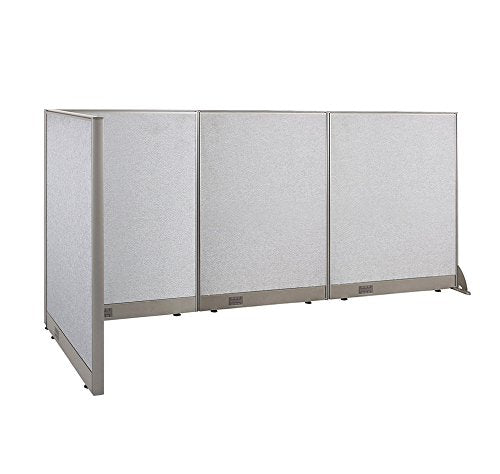 GOF Freestanding L Shaped Office Partition - Large Fabric Room Divider Panel