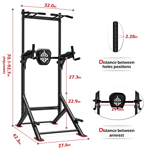 Sportsroyals Power Tower Pull Up Dip Station Adjustable Multi Function Eco home office