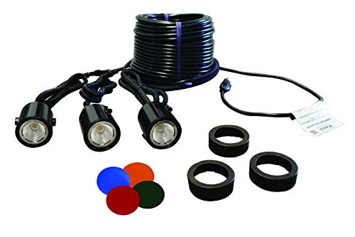 Kasco Marine Waterglow Fountain LED Light Kit, Composite Housing, 3 Fixtures - 50' Cord, 11 Watt Fixtures