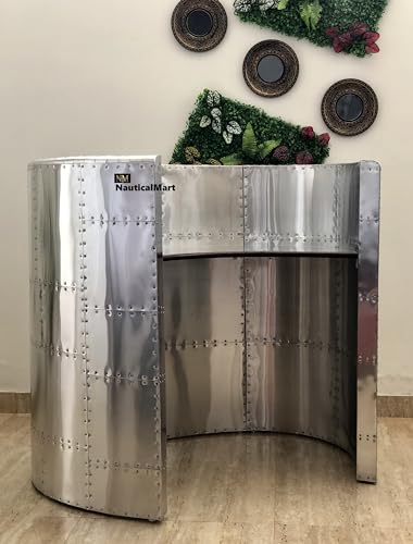 NauticalMart Aviator Cowling Desk Reception Bar Counter Table Aluminium Furniture (42 Inches)