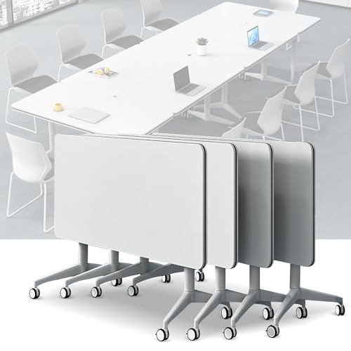 rzoizwko Modern Large Mobile Conference Table 4PCS Folding 70.8