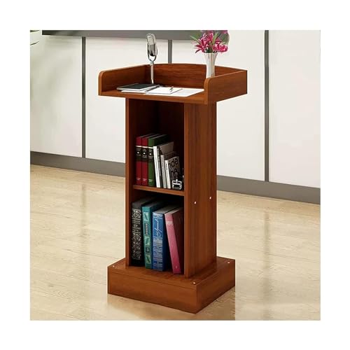 EESHHA Lightweight Standing Lectern with Open Storage - High Density Board, Teacher Podium Stand