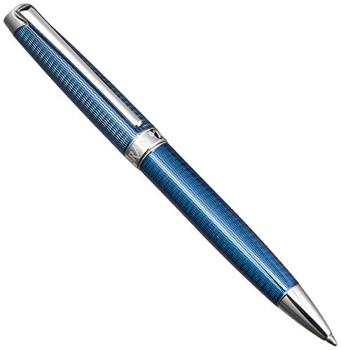 Caran d-ache Léman Grand Twist Retractable Pen Black, Blue 1pc (S) – Ballpoint Pens (Twist Retractable Pen, Blue, Silver, Black, Blue, Silver, Fine, Ambidextrous