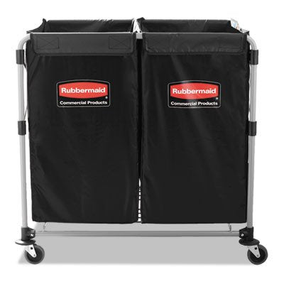 Reg Rubbermaid 1881781 Collapsible X-Cart Steel 2 to 4 Bushel Cart Black/Silver