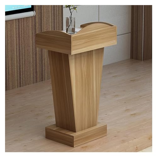 SMuCkS Wood Lectern Podium - Stable & Durable Business Conference/Lecture Hall Speaking Podium