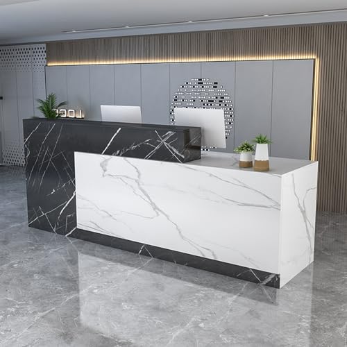 ZXLBTNB Reception Counter Desk with Lockable Drawers, Modern Retail Checkout Table 120x60x100cm