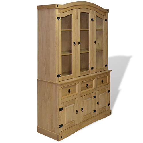 vidaXL Buffet Hutch Mexican Pine Corona Range Display Cabinet Unit Bookcase