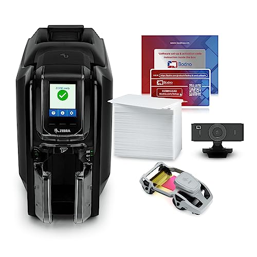 Bodno Zebra ZC350 Single Sided ID Card Printer & Supplies Package - Bronze Edition