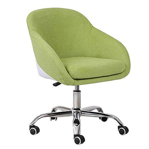 SHENGDAFASHANGCHENG Swivel Chair，Furniture Computer Chair Office Chair Single Fabric Bedroom Sofa Chair Girl Cute Chair Chairs (Color : Green)
