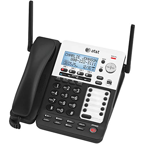 AT&T SB67138 DECT 6.0 Phone/Answering System, 4 Line, 1 Corded/1 Cordless Handset