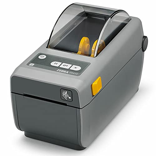 ZEBRA ZD410 Direct Thermal Desktop Printer - Bluetooth, Wi-Fi, USB Connectivity - 2" Print Width, 203 DPI - Monochrome Barcode Label Printer