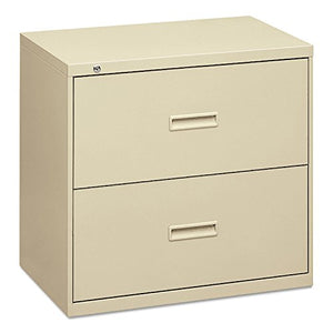 Basyx 482LL 400 Series Two-Drawer Lateral File, 36w x 19-1/4d x 28-3/8h, Putty