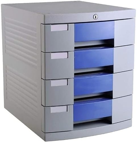 Generic 4-Layer Drawer File Cabinet with Lock - Home Office Storage Organization
