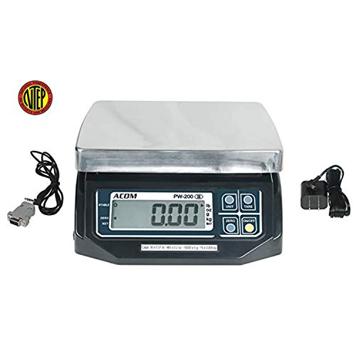 VisionTechShop ACOM PW-200RS POS Interface Portion Scale, 30lb Capacity, NTEP Legal for Trade