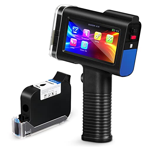 BENTSAI Handheld Inkjet Printer with 4.3 Inch HD LED Touch Screen - Portable Printer for Labels, Logos, Dates, Codes - BT-HH6105B2