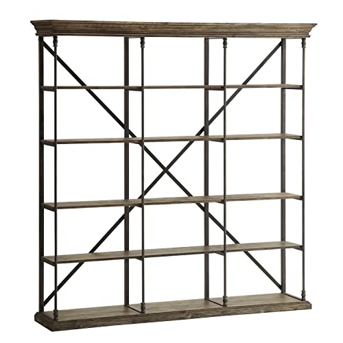 Coast to Coast Imports Corbin Medium Brown Large Bookcase