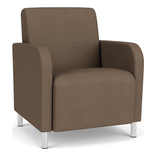Lesro Siena Brown Polyurethane Lounge Reception Guest Chair
