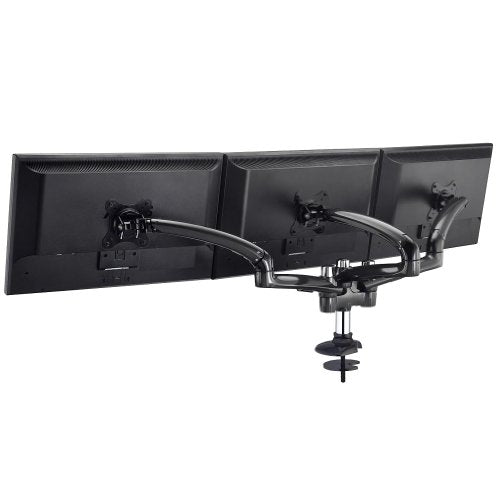 Cotytech DM-GMT13-G Triple Monitor Desk Mount Spring Arm Grommet Base - Dark Gray