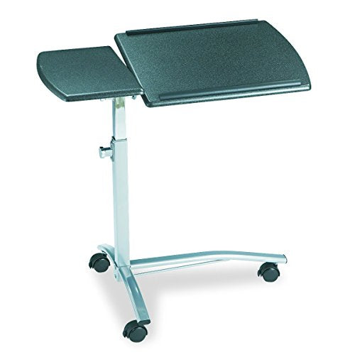 Mayline 950ANT SOHO Mobile Laptop Caddy with Dual Worksurface, Height Adjustable, Anthracite Tf/Metallic Gray Frame