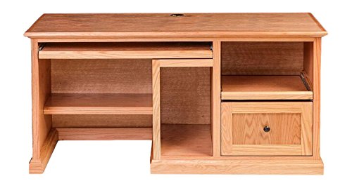 Forest Designs Mission Desk and Hutch, 56" W x 42" H x 13" D, Whitewash Alder