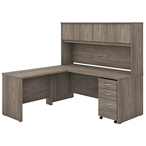 Bush Business Furniture Studio C Desk, 72W x 30D, Modern Hickory