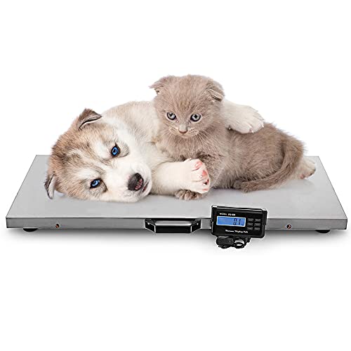 LYNICESHOP Digital Livestock Scale Large Pet Scale Stainless Steel Platform 1100Lbs