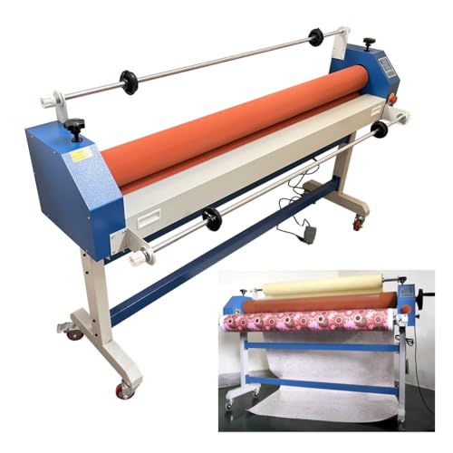EQCOTWEA 51in Electric/Manual Dual-use Cold Laminator, Auto Wide Format Roll Laminator