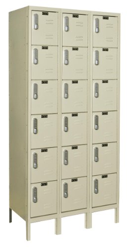 Hallowell Steel DigiTech Electronic Access Locker, 3 Wide 18 Opening, Six Tier - 36" x 78" x 15" - Assembled