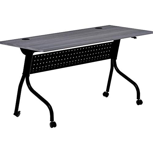 Lorell LLR59487 Charcoal Flip Top Training Table