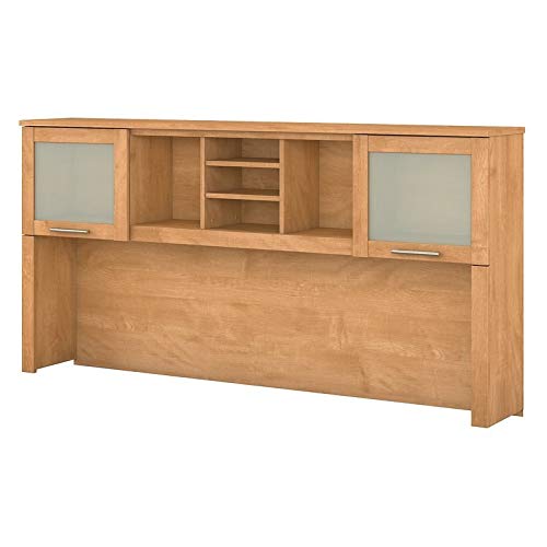 Bush Furniture 71" W Maple Cross Hutch for L Desk
