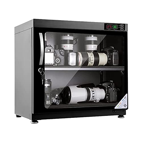 WLL-DP Camera Dehumidifier Moisture-Proof Cabinet - Digital LCD Monitor, LED Lights, Fast Dehumidification - 80L
