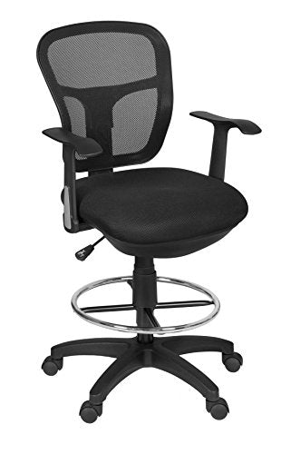 Niche Regency Harrison Mesh Back Drafting Stool - Black