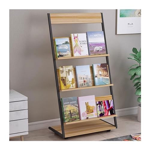 GRFIT Free-Standing Magazine Rack - Creative Newspaper Display Rack for Art Magazines, Books, and Newspapers