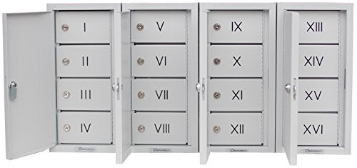 Omnimed Wall Mounted Personal Storage Lockers with Expandable Options (16 Compartments)