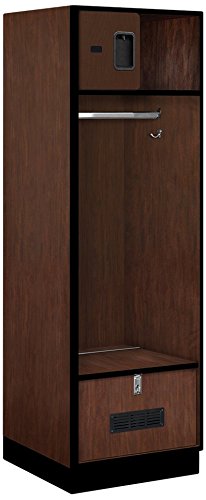 Salsbury Industries Designer Wood Locker, 24-Inch, Mahogany
