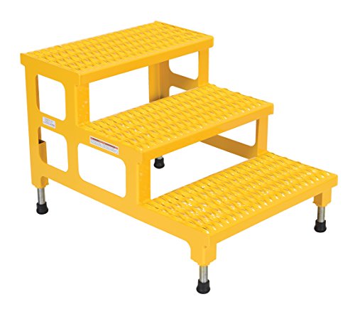 Vestil Adjustable Step Mate Stand 3 Step 500 Lb. Capacity Yellow