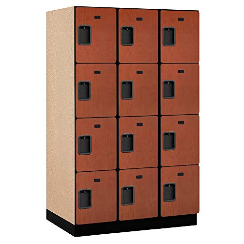 Salsbury Industries Cherry 4-Tier Extra Designer Wood Locker - 6ft H x 24in D