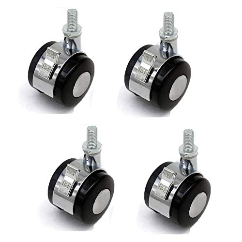 IkiCk Set of 4 Office Chair Casters with Brake - Heavy Duty Universal Swivel Wheels