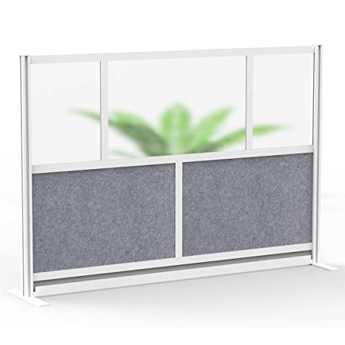 S Stand Up Desk Store Modular Office Partition | Flexible Panel Room Divider | Rearrangeable Sound Absorbent Screens | 70'' W x 48” H Starter Wall