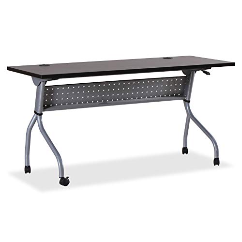 Lorell LLR60730 Espresso/Silver Training Table