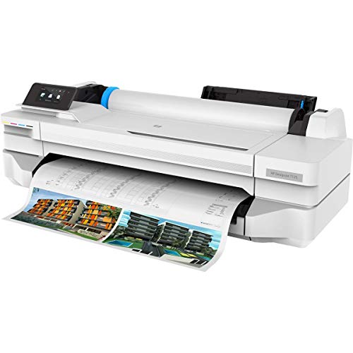 HP DesignJet T125 24" Wireless Plotter Printer with Mobile Printing - 5ZY57A