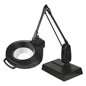Dazor Circline Desk Base 33-Inch LED Magnifier - 11D 3.75X - Black