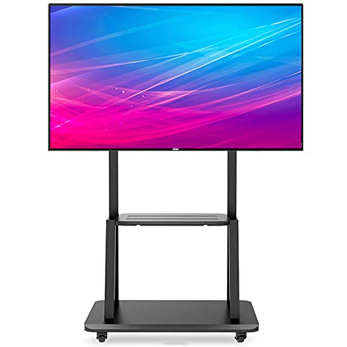 NBGYS Mobile TV Cart Stand Mount for 32-65 Inch TVs with Wheels and AV Shelf