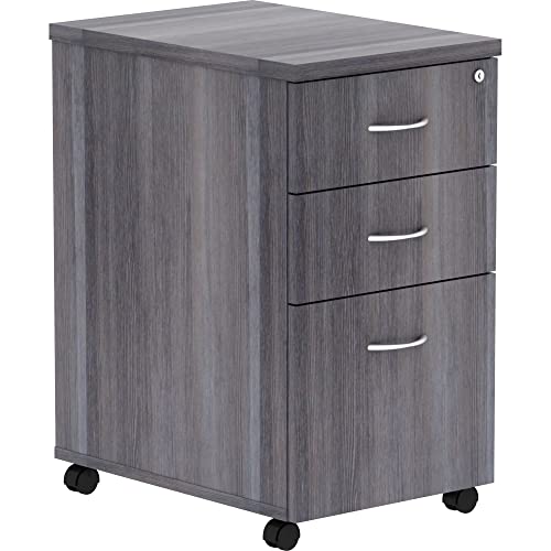 Lorell Essential Mobile File Cabinet, Weathered Charcoal