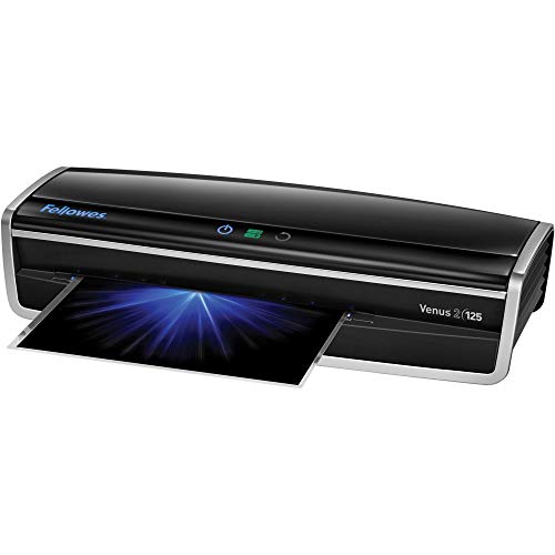 Fellowes Venus 2 125 Laminator with Pouches Kit, Black/Silver, 5.1" x 21.3" x 8.2