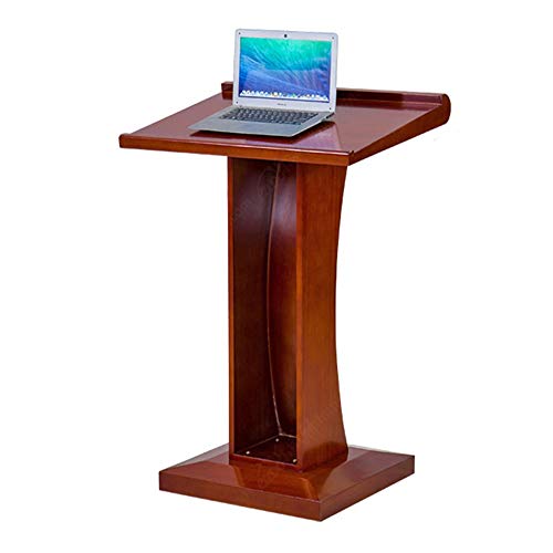 Generic Lectern Podium Stand Solid Wood Multimedia Desk (Reddish Brown Size)
