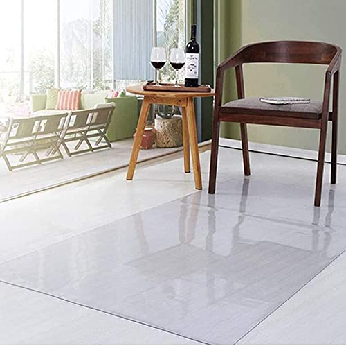 ZHOUHONG Hard-Floor Chair Mat for Hardwood Floor - Clear Vinyl Non Slip Protector