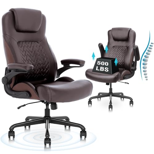 Flysky Executive Ergonomic Office Chair - Big and Tall PU Leather Computer Desk Chair