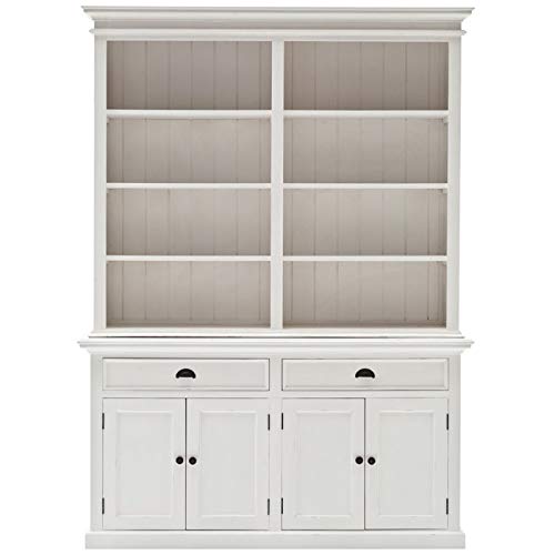 Beaumont Lane Storage Cabinet with Hutch in Pure White