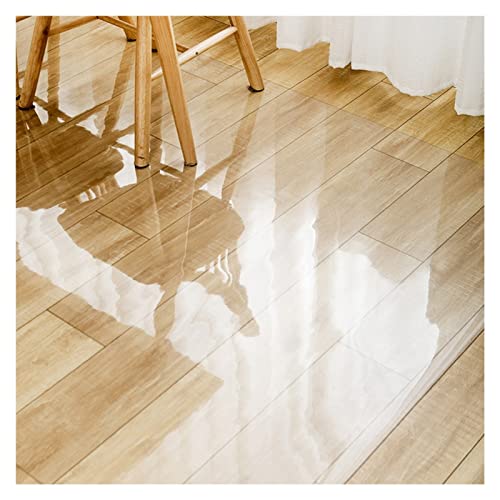 JYDQM Clear Plastic Vinyl Rug Protector Cover - 1.5mm Thick Floor Mat for Carpet and Office Chair - Wipeable - (Size)